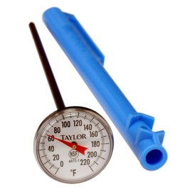 Taylor Precision 6072N Pocket Dial Reading Thermometers, Temperature Range from 0 Degrees F to 220 Degrees F, Stainless Steel