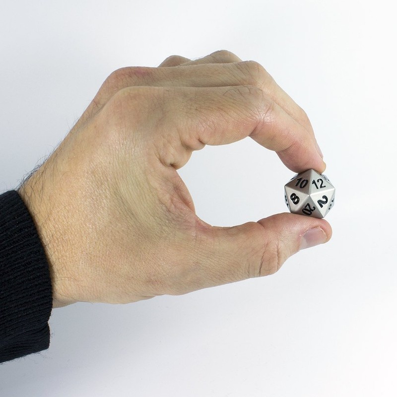 Paladin Roleplaying Silver Metal DND Dice - Full Polyhedral Set