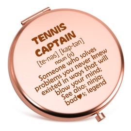 Tennis Gifts for Women Tennis Captain Gift Compact Mirror Thank You Gifts for Tennis Captain Inspirational Gift for Tennis Lover Players Female Birthday Gift for Coach Friend Folding Makeup Mirror
