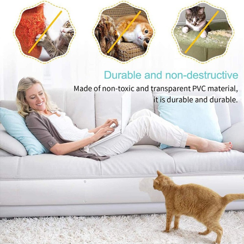 8pcs Cat Scratch Furniture Protector Pad Pet Couch Protector Cat