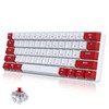 Snpurdiri Wired 60% Mechanical Gaming Keyboard, White LED Backlit Ultra-Compact