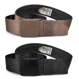 Tactical Money Belt for Men: Men's Belts Casual Hiking Work Belts for Men Heavy Duty, Black Tactical Belt Mens Belt, Web Belt Adjustable Belts for Men Canvas Belt Mens Nylon Belt 2 Pack Black & Brown
