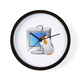 CafePress Computer Monitor Mouse 10" Wall Clock for Livingroom, Kitchen, or Office