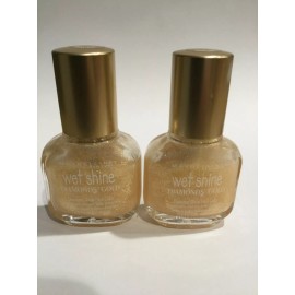 Maybelline LOT OF 2 Maybelline Wet Shine Diamonds Gold Nail Color Polish SUNLIGHT .5 ozs EA