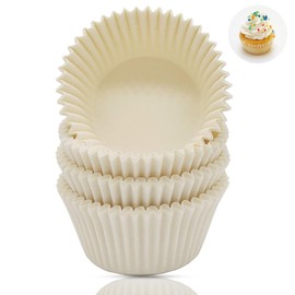 200pcs White Cupcake Cases Paper Baking Cups, Greaseproof Muffin Cases for Baking-Muffin, Standard Baking Cupcake Liners, Cupcake Decorations Supplies for Holiday Party Christmas Birthday Wedding