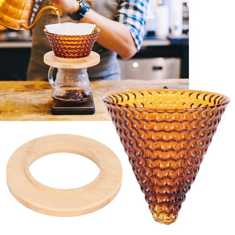 Coffee Pot Filter reusable glass Coffee Dripper Funnel Kettle Brewer