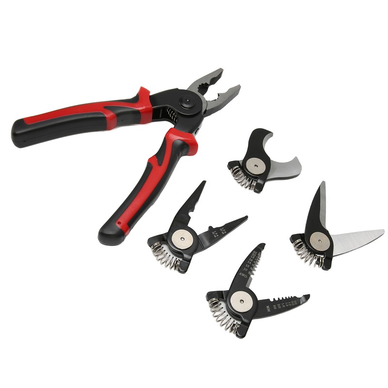 Wire Cutters Tool Steel 5 Replaceable Heads Anti Slip TPR