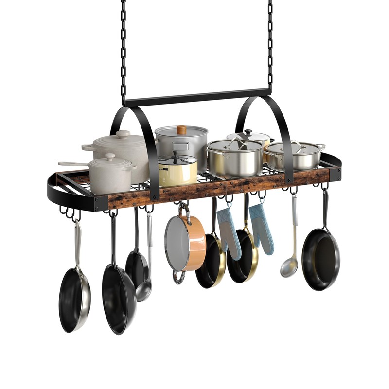 CHOEZON Hanging Pot Rack, Pot Hanger for Kitchen, Ceiling Mounted