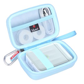 Mchoi Hard Case Fits for NIIMBOT D11/D110 Upgraded Version Label Maker for Labeler Tape Paper Roll & USB Cable, Case Only (Blue)