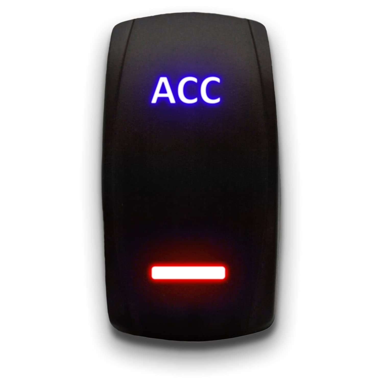 Acc - Blue/Red - Laser Etched Toggle Switch 20A 12V - Vertical Rocker ...