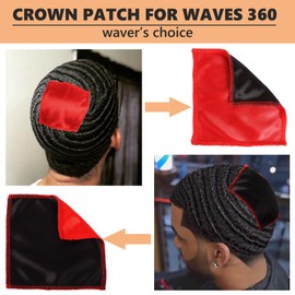 2 Pcs Double Layer Crown Patch for Waves,Wave Crown Patches for 360 Waves Crown Compression