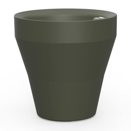 Crescent Garden Rim TruDrop Planter, Self-Watering Plant Pot, 22-Inch (Olive)