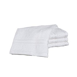 Bentley Priory Linens Supreme GUEST TOWELS for Bathroom 500GSM Egyptian Hotel Collection 100% Cotton Super Soft Pack of 4 Absorbent and Quick Dry GUEST TOWELS Towels Set 40 cm x 60 cm (WHITE)