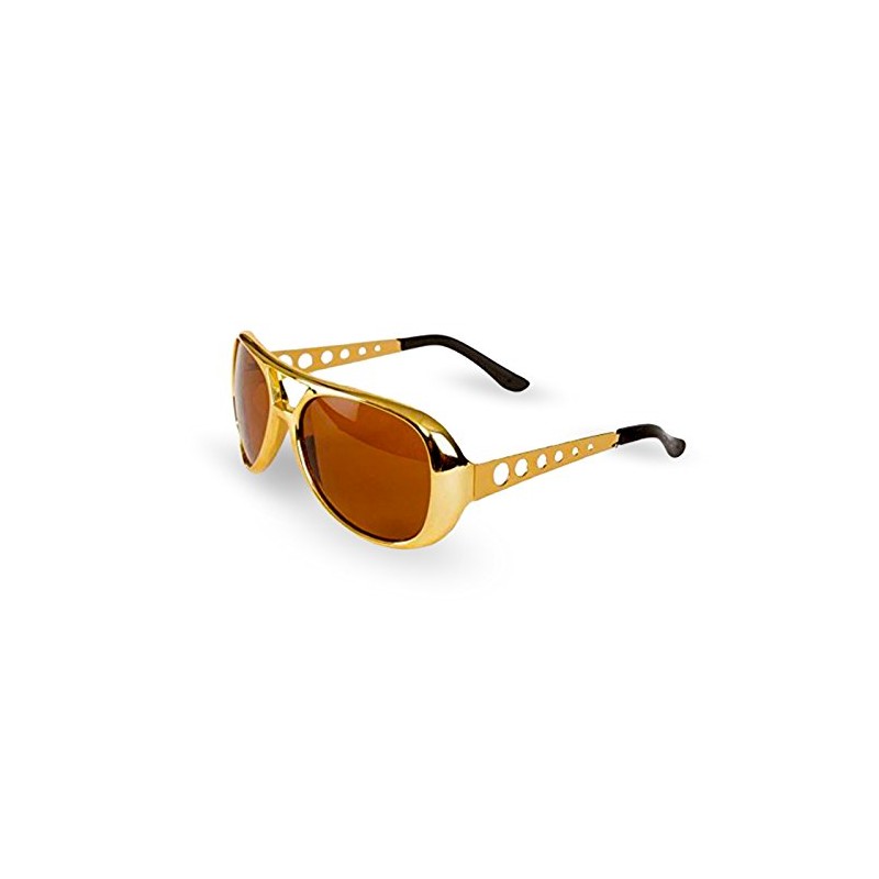 Big Mo's Toys Rockstar 50’s, 60’s Style Aviator Shades, Gold