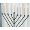 Vintiquewise Large Metal Silver Coated Hanukkah Menorah 3 Ft. for