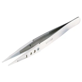 Hozan P-640-P Plastic Tip Tweezers, Total Length: 4.9 inches (125 mm), Opening Width: 0.4 inches (10 mm), Tip Width: 0.05 inches (1.2 mm), Straight Type