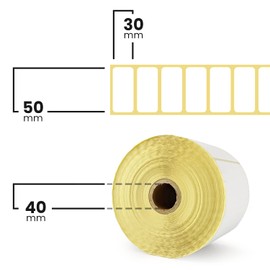 Netuno 1 Rolle Thermoetiketten selbstklebend 50 x 30 mm 1000 Stück Etiketten selbstklebend Haushaltsetiketten Klebeetiketten Tiefkühletiketten Aufkleber zum Beschriften Papieretiketten 5 x 3 cm