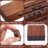70 Pcs Alphabet Wooden Rubber Stamps with Box Letter Number