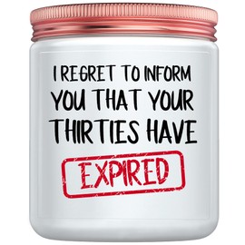 40th Birthday Gifts Women, Men - Funny 40 Year Old Birthday Gifts Ideas - Unique Turning 40 Happy Birthday Gifts for Mom, Her, Him, Dad, Best Friend - Lavander Scented Candles