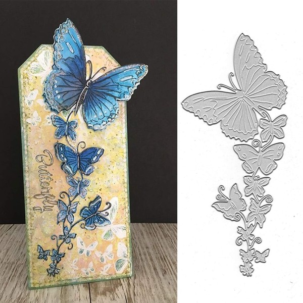 Butterfly Border Frame Metal Die Cuts,Flower Butterfly Lace Border Edge Cutting Dies Cut Stencils for DIY Scrapbooking Album Decorative Embossing Paper Dies for Card Making