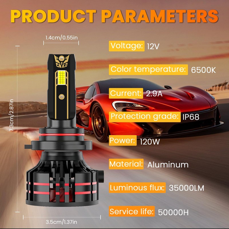 High Low Beam Fog Light Bulbs Set Fit for Chevy