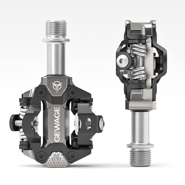 GEWAGE Click Pedals MTB Pedals - CNC Machined Aluminium, Double-Sided