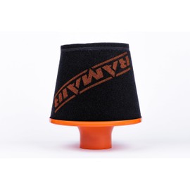 Ramair Large Aluminium Induction Foam Air Filter 80Mm Od Neck In Orange