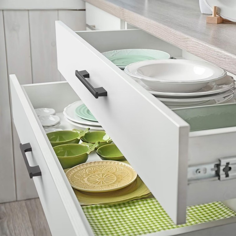 9BUILD 10 Pack 128mm Matte Black Kitchen Cabinet Handles -