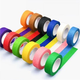 DACUAN Colored Masking Tape, 12 Rolls Rainbow Colors Painters Tape,Paper Tape for Party Decorations 14.63 m Per Roll