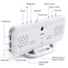 LED Mirror Electronic Clock Adjustable Brightness 6.7 Inch HD Digital
