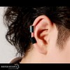 [silver KYASYA] 2-piece Set, Simple Ear Cuff, Long Stainless Steel