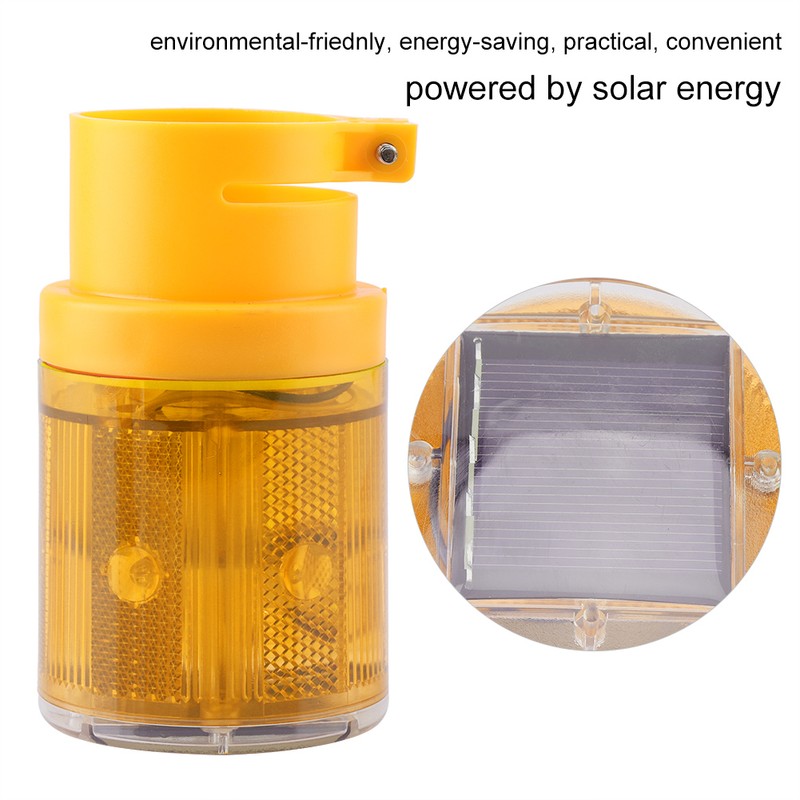 Flashing LED Warning Signal Light Solar Power Emergency Security Alarm