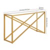 Calix 55'' Wide Rectangular Console Table in Brass