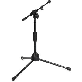 Shure by Gator Low-Profile Tripod Mic Stand with Adjustable Height and Telescoping Boom; (SH-TRIPODSTANDLP)