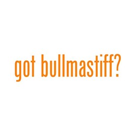 RDW Got Bullmastiff ? Sticker - Decal - Die Cut - Orange 4.25" x 1.12"