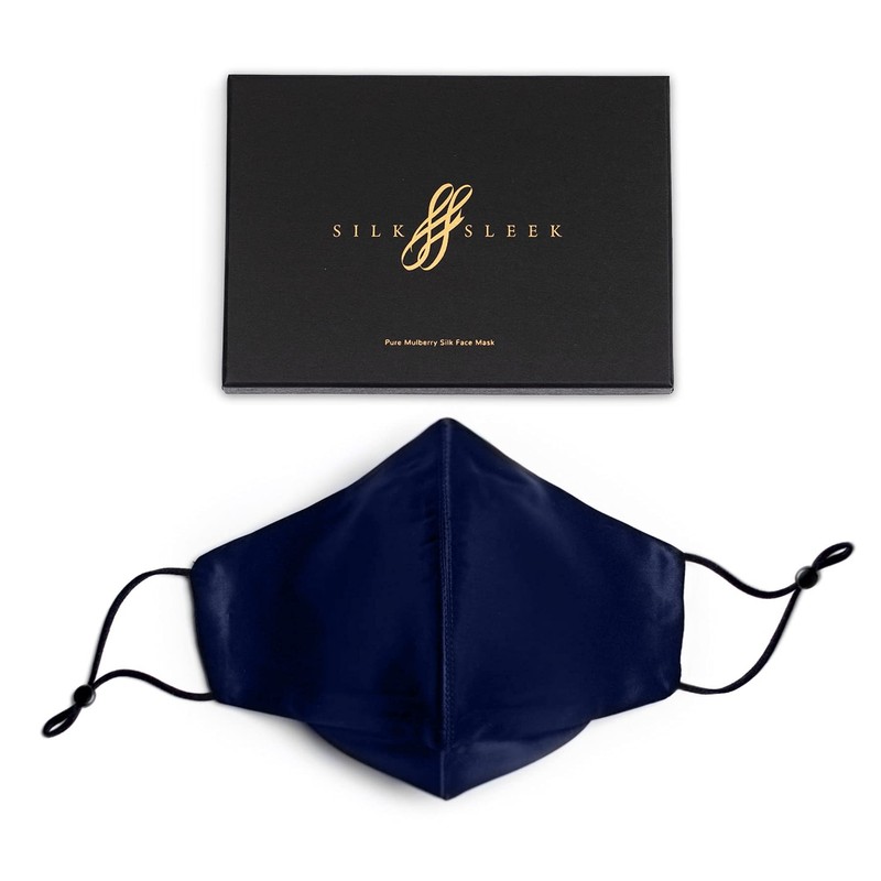 Pure Mulberry Silk Face Mask with Nose Wire 2 layers.