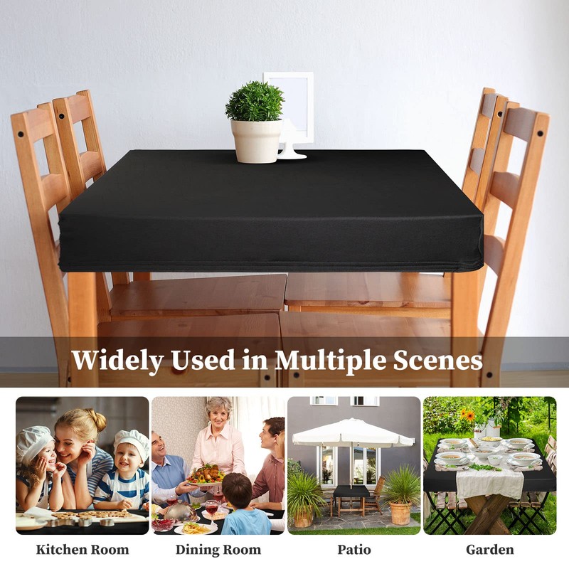 Tegeme 4 Pieces Card Table Covers Stretchable Fitted Cocktail Card