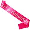 30th Birthday Sash, 30 and Fabulous Sash, Hot Pink Satin