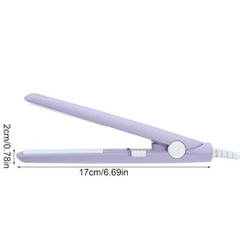 Mini Hair Curler Travel Size, 2 in 1 Mini Hair Straightener Ceramic Tourmaline Plate Beauty Flat Iron Curler US Plug (US Plug)