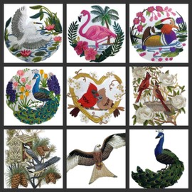 BeyondVision Nature Weaved in Threads, Amazing Birds Kingdom [Peacock] [Custom and Unique] Embroidered Iron on/Sew Patch [6.87" *8"] [Made in USA]