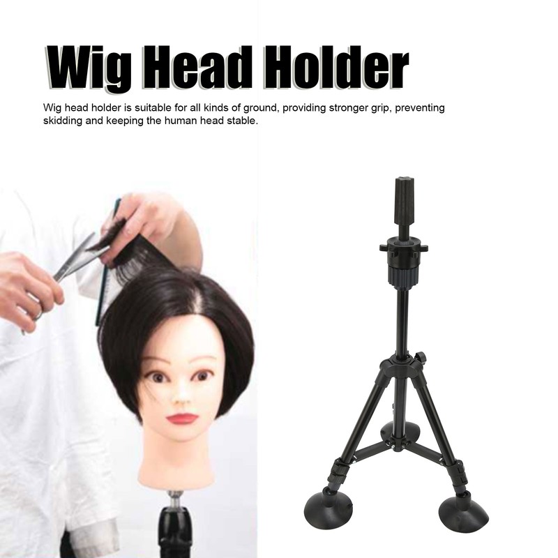 Wig Head Holder Suction Aluminium Alloy Portable Adjustable Wig Head
