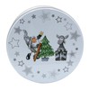 Dekohelden24 Metal Tins with Santa Claus and Elk Set of