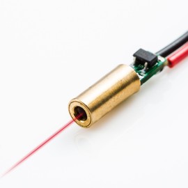 Quarton Red Dot Tiny Laser Module VLM-650-21 LPT (Mini-Size: Dimensions- D4 x 15 mm, Plastic Lens)