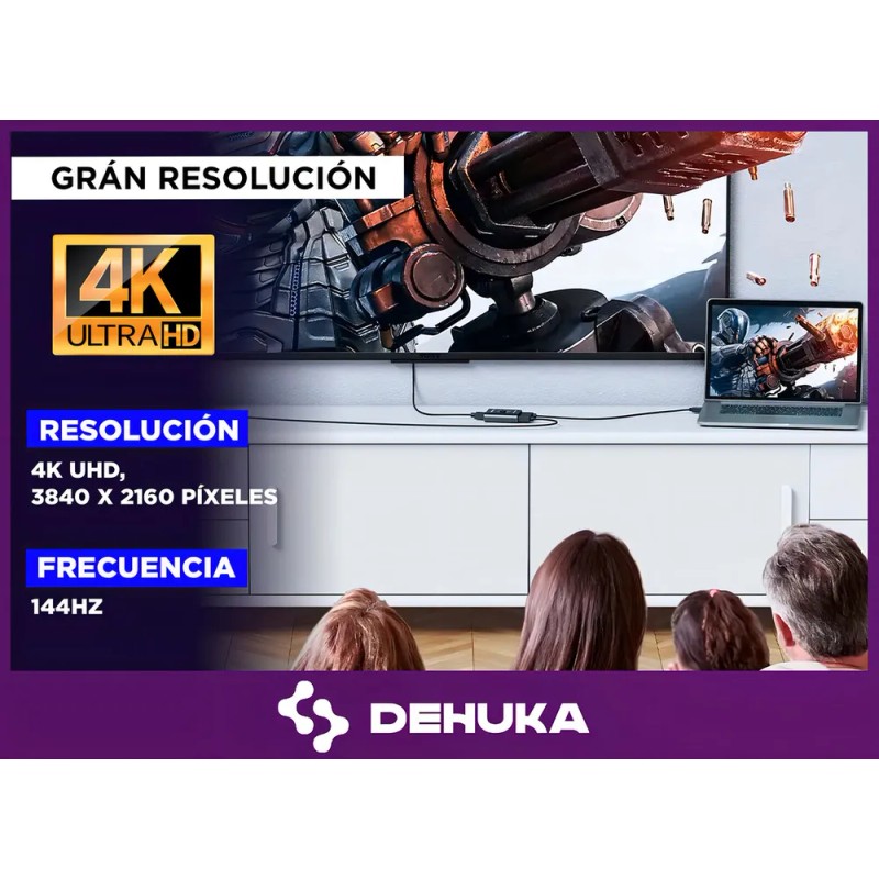 Switch Splitter Hdmi Bidireccional Calidad De Imagen 4k Dehuka