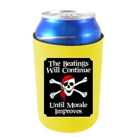 The Beatings Will Continue Collapsible Can Coolie Yellow