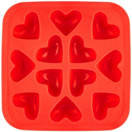 Fairly Odd Novelties Ice Cube Tray, One Pack, Red Hearts
