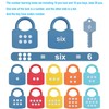 Kids Learning Locks with Keys, 123 Dots Numbers Matching and