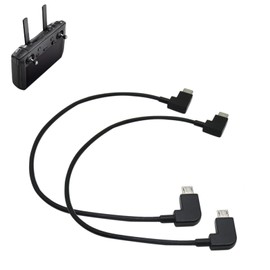 GRABOTE New 2-Pack 30cm/11inch Replacement for OTG Micro USB Cable 90° Data Transfer for DJI Mavic Mini 1 Drone to Type-C