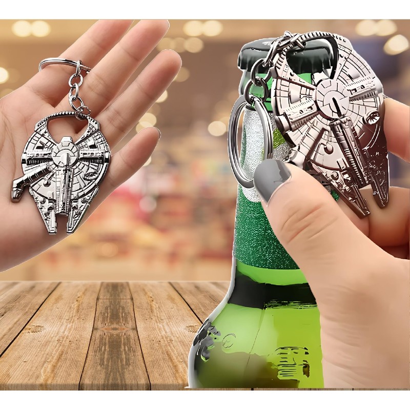 WOO LANDO Han Solo Millennium Falcon Bottle Opener in Spaceship