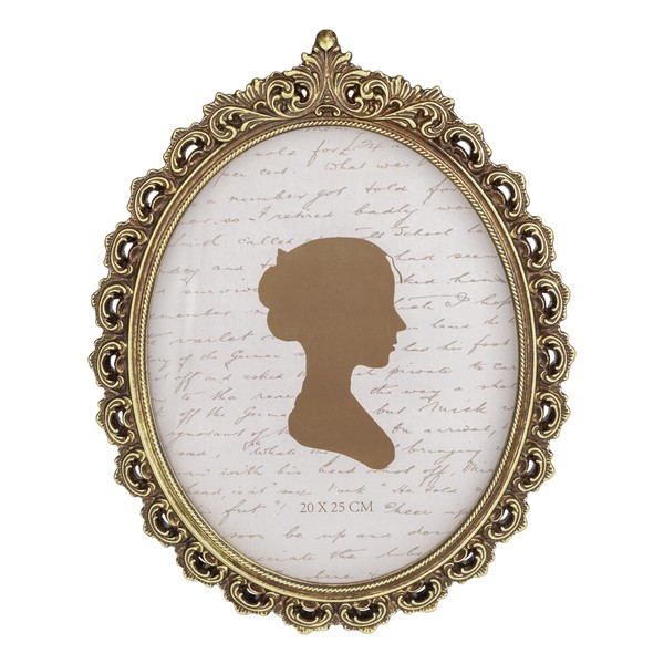 Sunlit Vintage Picture Frame 8x10 Inch, Oval Antique Photo Frames